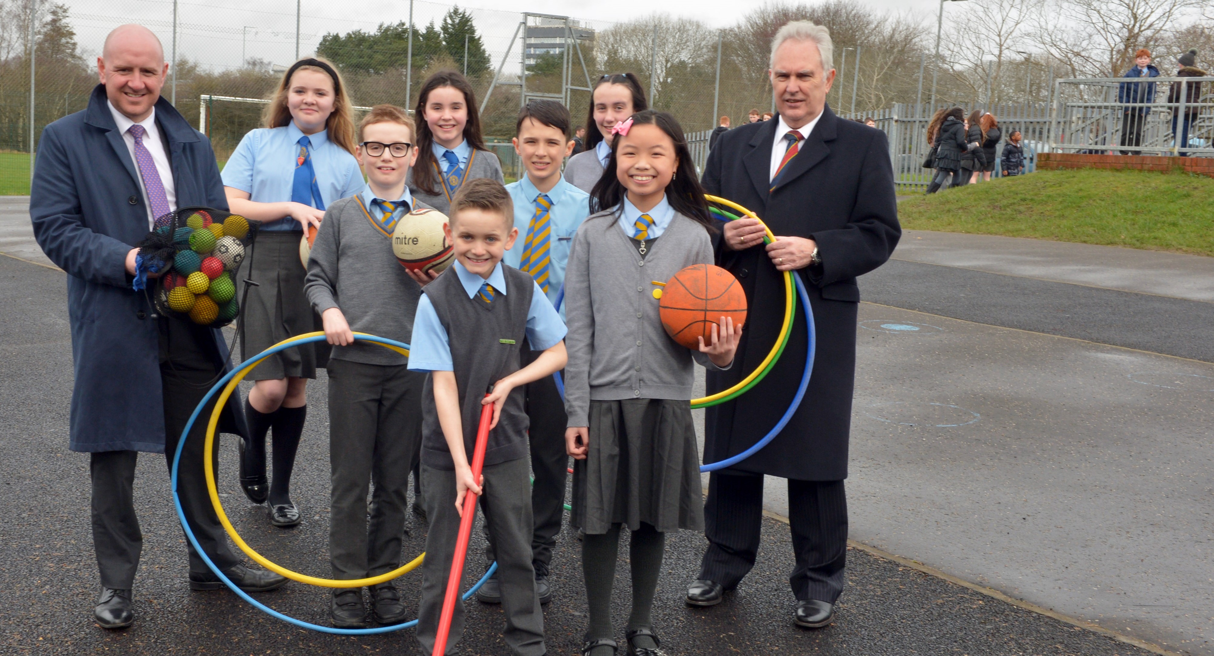 Pupils playground improvements at St Joseph’s primary North